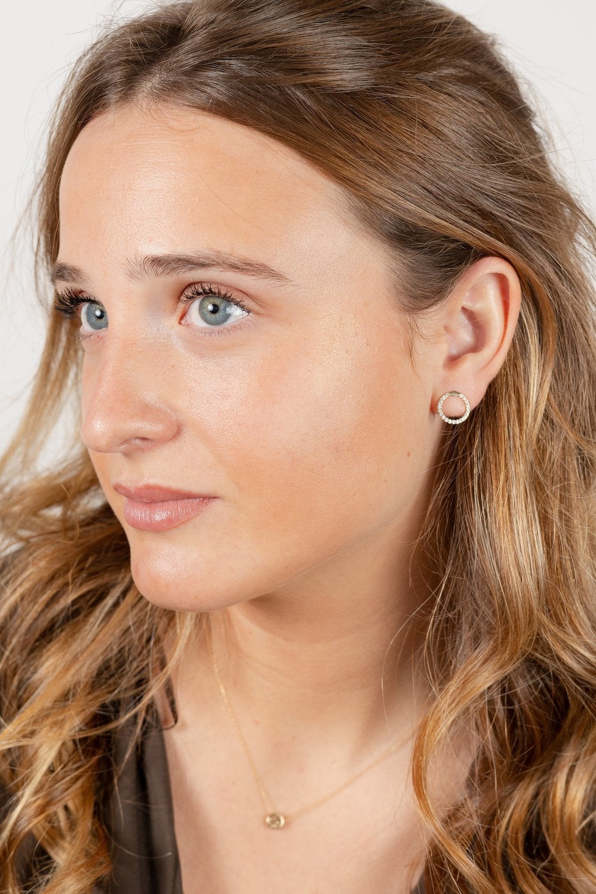 Pendientes círculos con diamantes