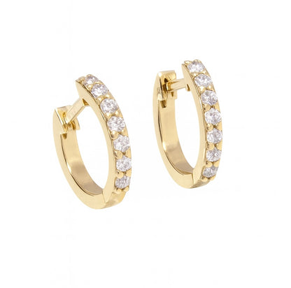 Aros redondos con diamantes