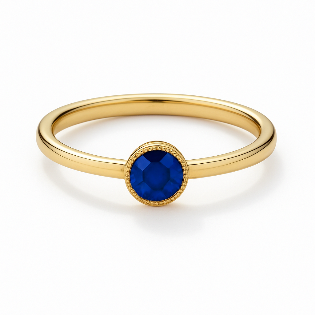 Solitario piedra de color talla brillante