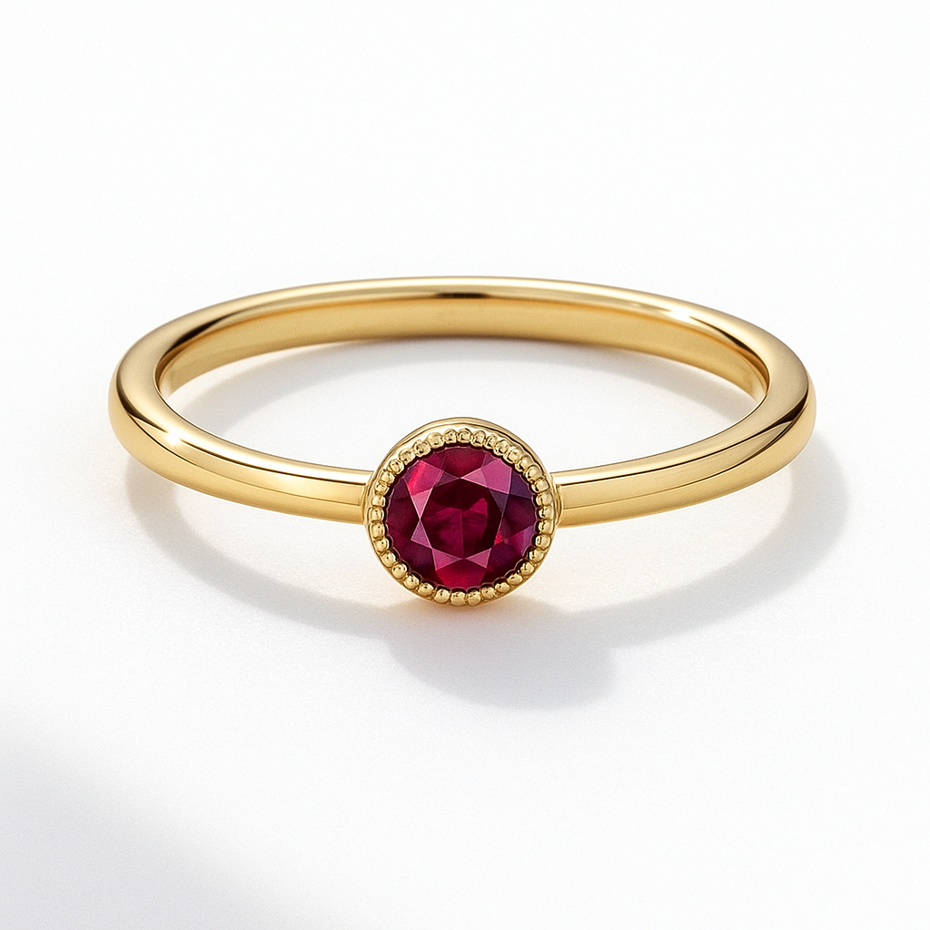 Solitario piedra de color talla brillante