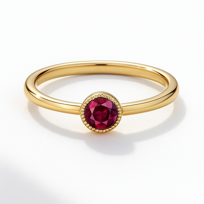 Solitario piedra de color talla brillante