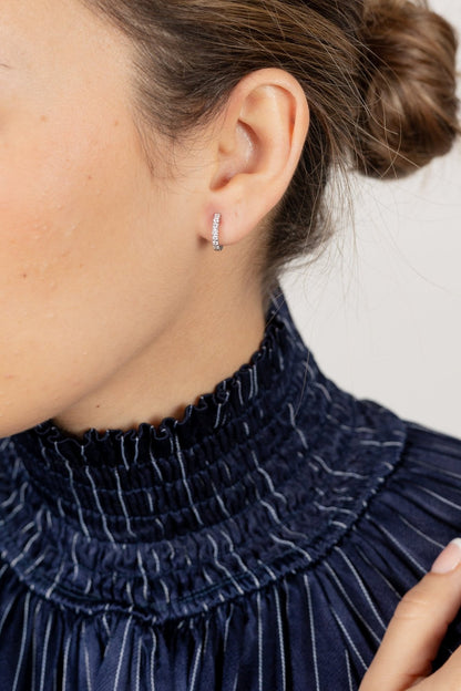 Aros redondos con diamantes