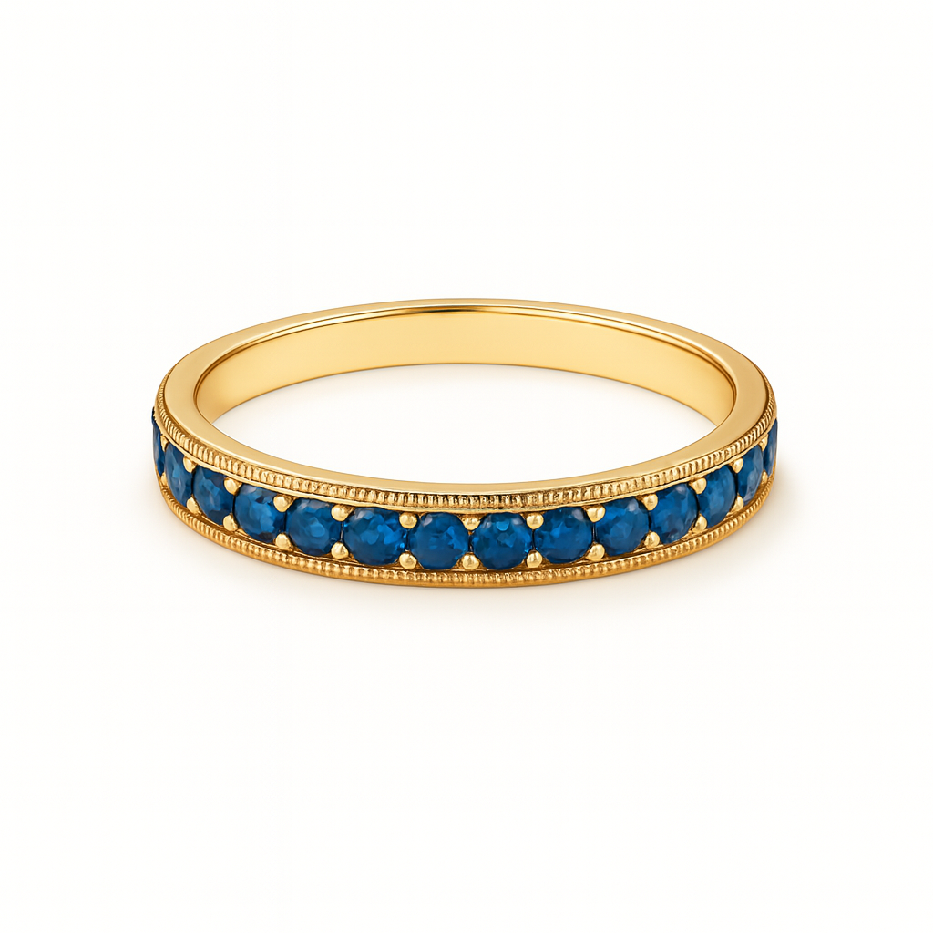 Media alianza con piedra de color