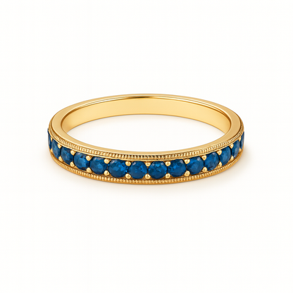 Media alianza con piedra de color