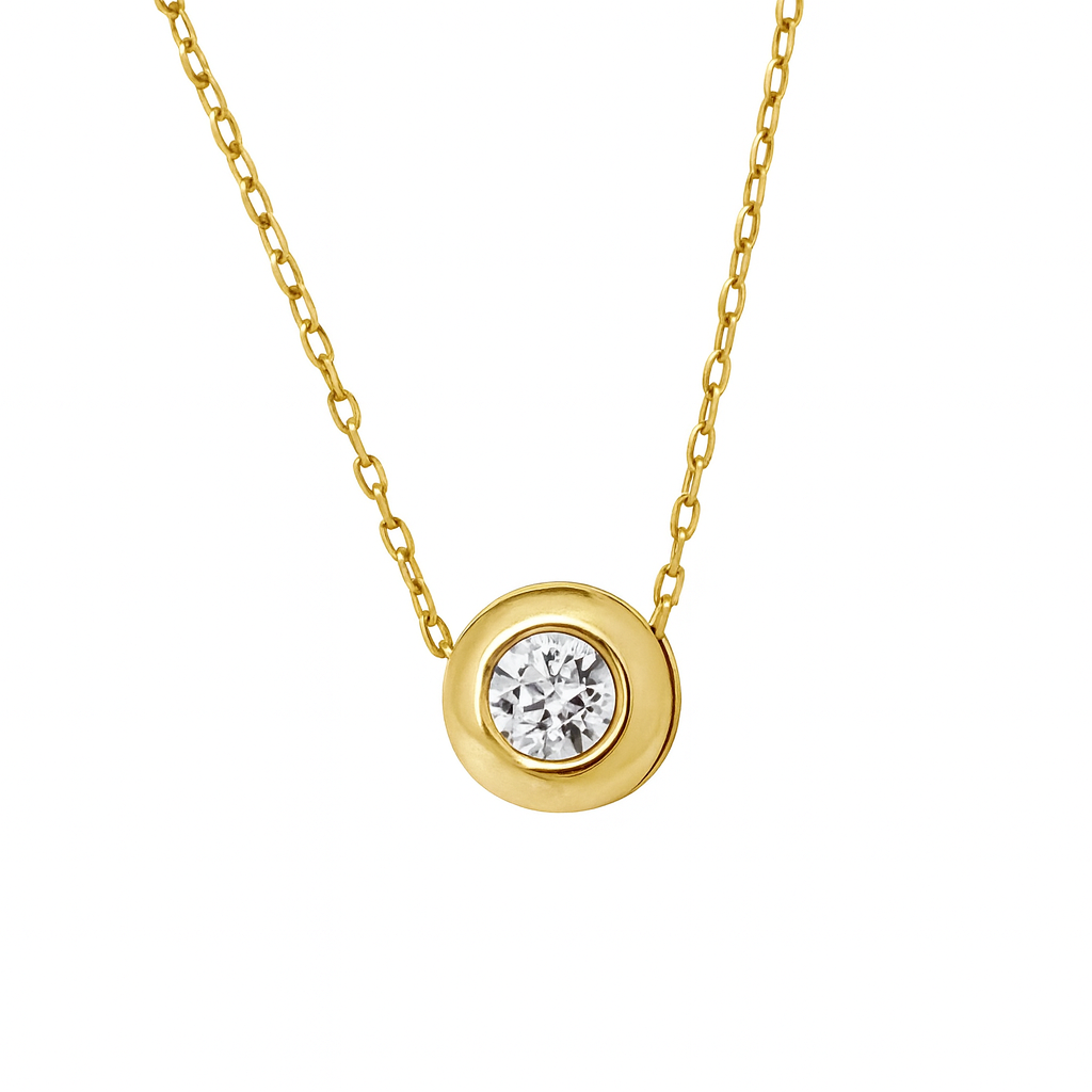 Colgante chatón diamante