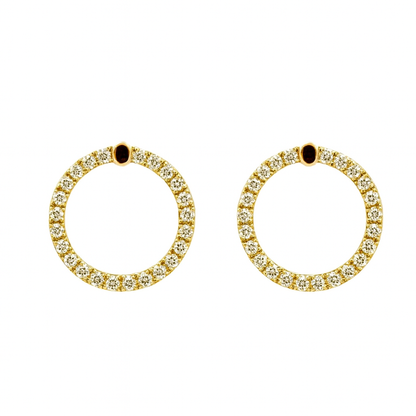 Pendientes círculos con diamantes