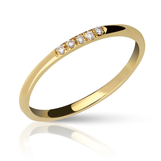 Anillo oro 9 Kilates con diamantes naturales