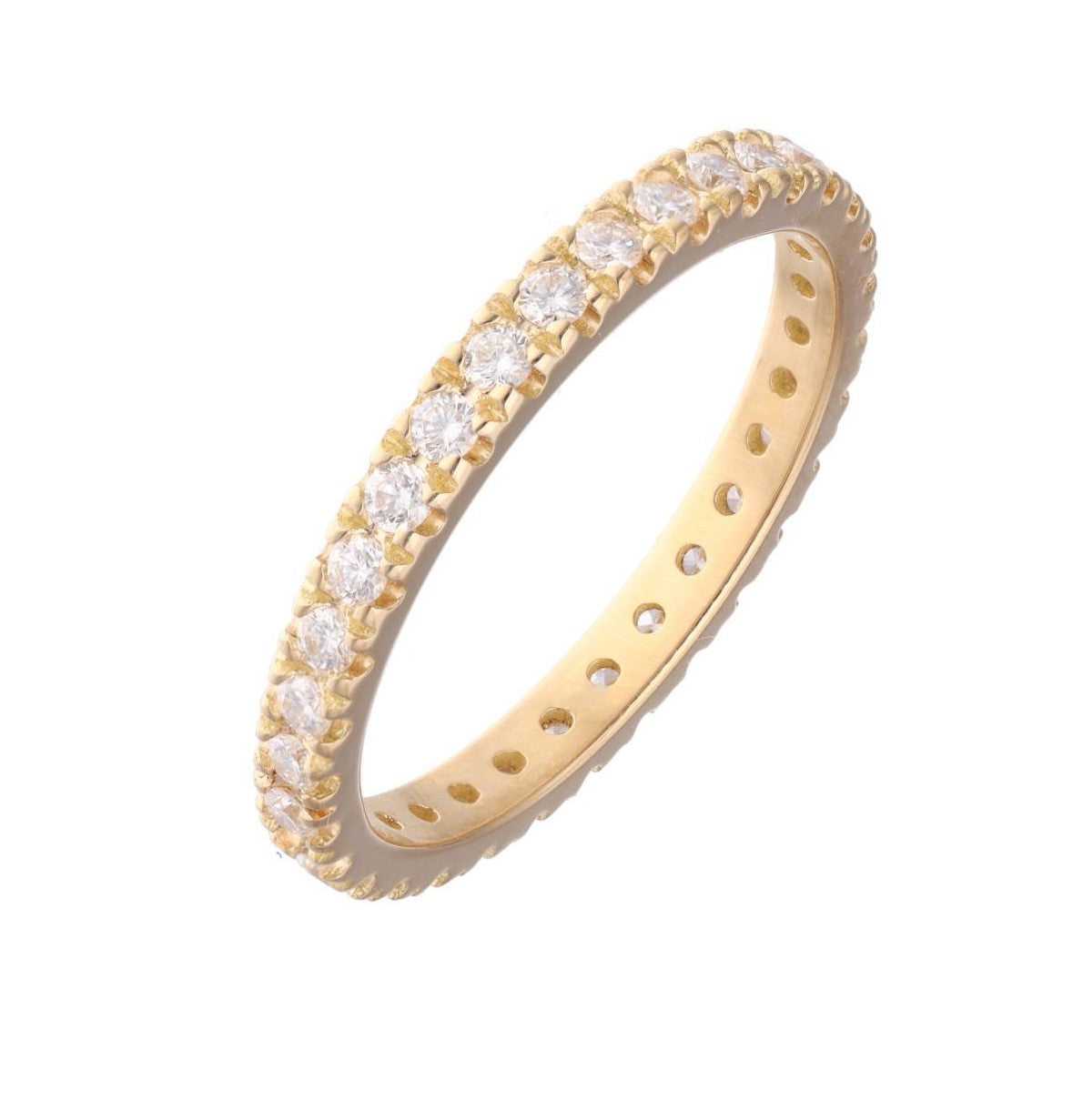 Alianza completa oro amarillo 18 K con diamantes