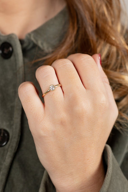 Solitario diamante talla brillante