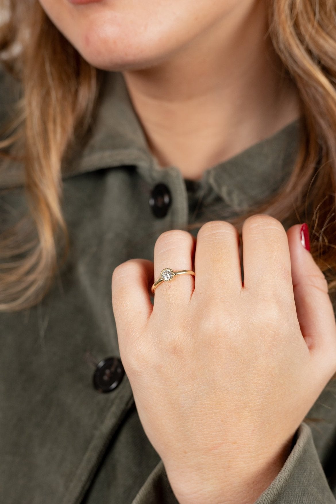 Solitario diamante talla brillante