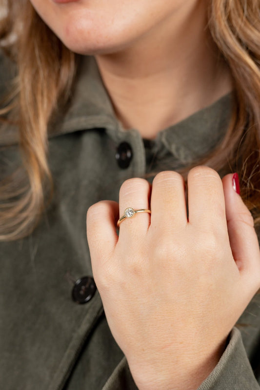 Solitario diamante talla brillante