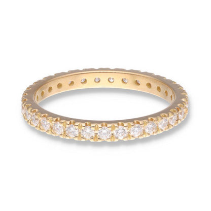 Alianza completa oro amarillo 18 K con diamantes